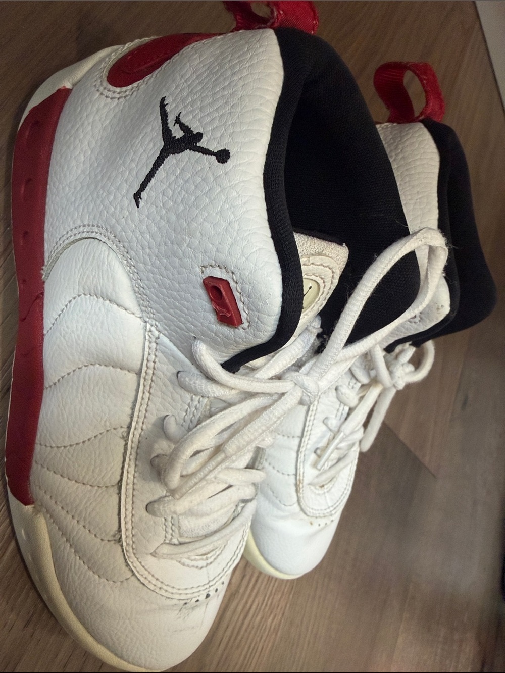 Nike White & Red Basketball Sneakers with Black Inner Lining
